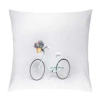 Personality  Hipster Bicycle With Flower Basket  Pillow Covers