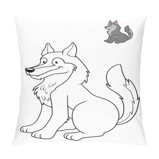 Personality  Coloring Book, Wolf Pillow Covers