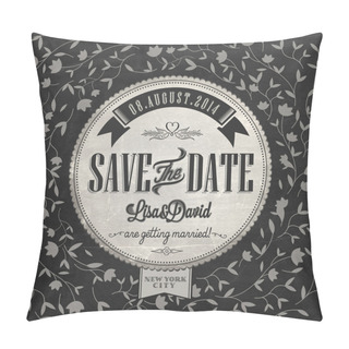Personality  Save The Date Wedding Invitation Card Pillow Covers