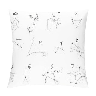Personality  Zodiac Constellation Silhouettes Pillow Covers