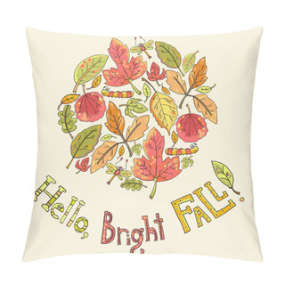 Personality  Hello, Bright Fall! Background Of Maple Pillow Covers