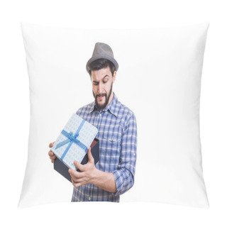 Personality  Bearded Guy With Gift Pillow Covers