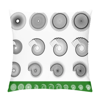 Personality  Set Of Spiral Elements Pillow Covers