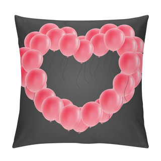 Personality  Baloon Heart Vector Image Pillow Covers