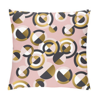 Personality  Circular Geometric Shapes Retro Seamless Pattern Pillow Covers