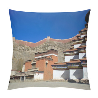 Personality  Buddhist Flagpole. Pelkhor Chode-monastery. Gyantse-Tibet. 1638 Pillow Covers