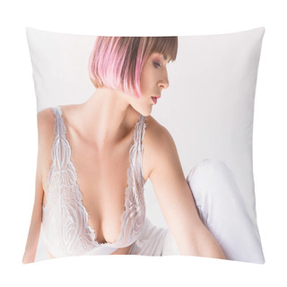 Personality  Sunsual Woman In Lace Bralette  Pillow Covers