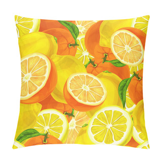 Personality  Citrus Fruits Seamless Background Pillow Covers