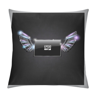 Personality  Abstraction Dark Background With Wings. Pillow Covers