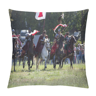 Personality  Winged Hussars - Battle Inscenisation On Military Picnic Pillow Covers