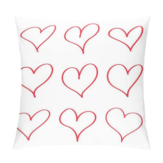 Personality  Modern Vector Heart. Pillow Covers