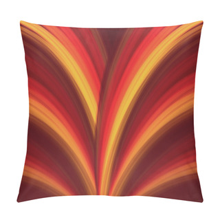 Personality  Yellow Orange Brown Lines Fountain Pillow Covers