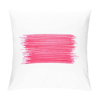Personality  Abstract Bright Crimson Touches Texture On White Pillow Covers