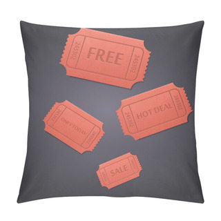 Personality  Old Vector Vintage Paper Sale Coupons Pillow Covers