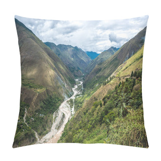 Personality  Aerial View Of Mountain Path In Peru Pillow Covers