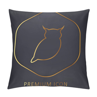 Personality  Big Owl Golden Line Premium Logo Or Icon Pillow Covers