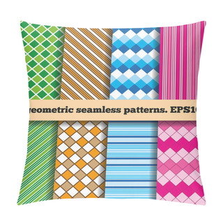 Personality  Set Of Geometric Seamless Patterns Pillow Covers