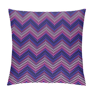 Personality  Disco Zigzag Pattern In Retro Colors Pillow Covers