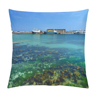 Personality  Blue Water In Harbor Of Lower Kilronan Of Inishmore, Galway Bay, Ireland Pillow Covers