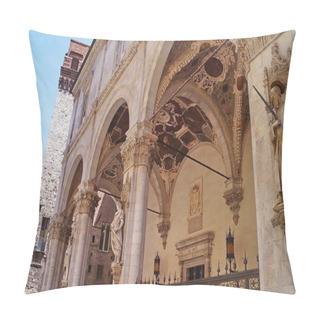 Personality  Loggia Of Mercanzia, Siena, Italy Pillow Covers