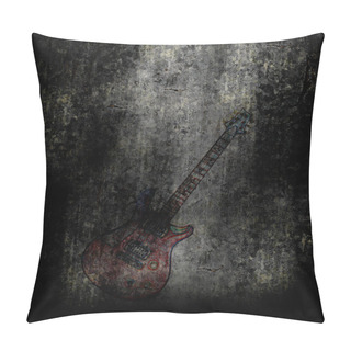 Personality  Electric Guitar Background Pillow Covers