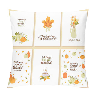 Personality  Set Of Cards. Thanksgiving. Pillow Covers