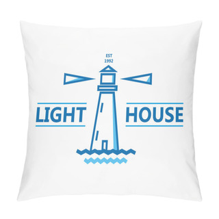 Personality  Lighthouse Vector Logo Or Symbol Icon Pillow Covers