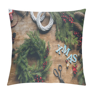 Personality  Fir Wreath For Xmas Pillow Covers
