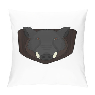 Personality  Hunting Trophy. Stuffed Taxidermy Wild Boar Head Pillow Covers