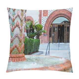 Personality  Fountain In Flagler College St. Augustine Pillow Covers