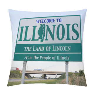 Personality  Illinois Welcome Sign Pillow Covers