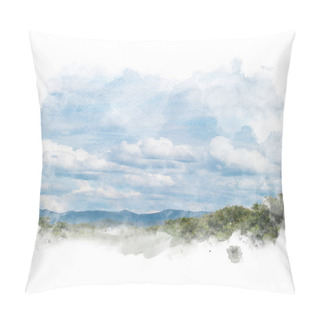 Personality  Blue Sky With White Cloud. Pillow Covers