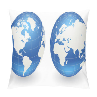 Personality  Globes Of Earth Pillow Covers