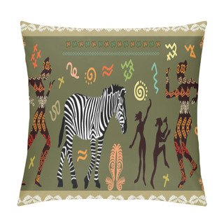 Personality  Tribal Dance Border. Pillow Covers