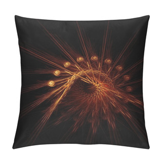 Personality  Spiky Spiral Fractals Background Pillow Covers