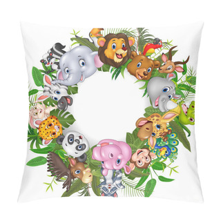 Personality  Cartoon Safari Animals Pillow Covers