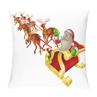 Personality  Santa Christmas Sleigh Pillow Covers