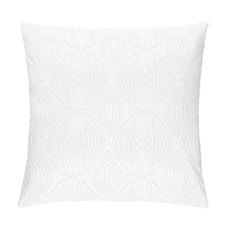 Personality  Hand Drawn Linear Pattern With Restrained Colors Pillow Covers