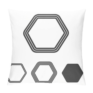 Personality  Line Hexagon Logo Design Set Pillow Covers