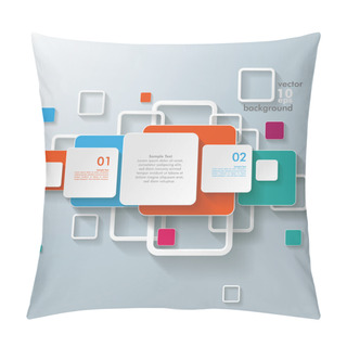 Personality  Colorful Rectangles Squares Design Line Pillow Covers