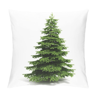 Personality  3d Christmas Tree Ready To Decorate - On White Background Pillow Covers
