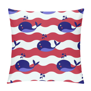 Personality  Cute Whales Pattern Pillow Covers