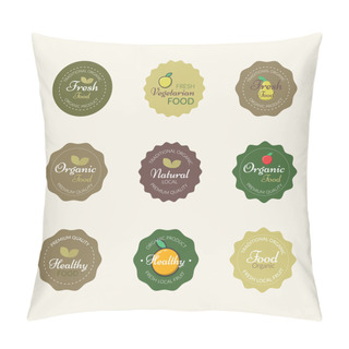 Personality  Set Of Food Labels Pillow Covers