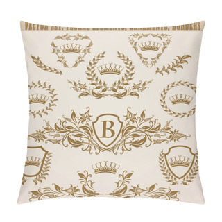 Personality  Set Of Golden Monograms Pillow Covers