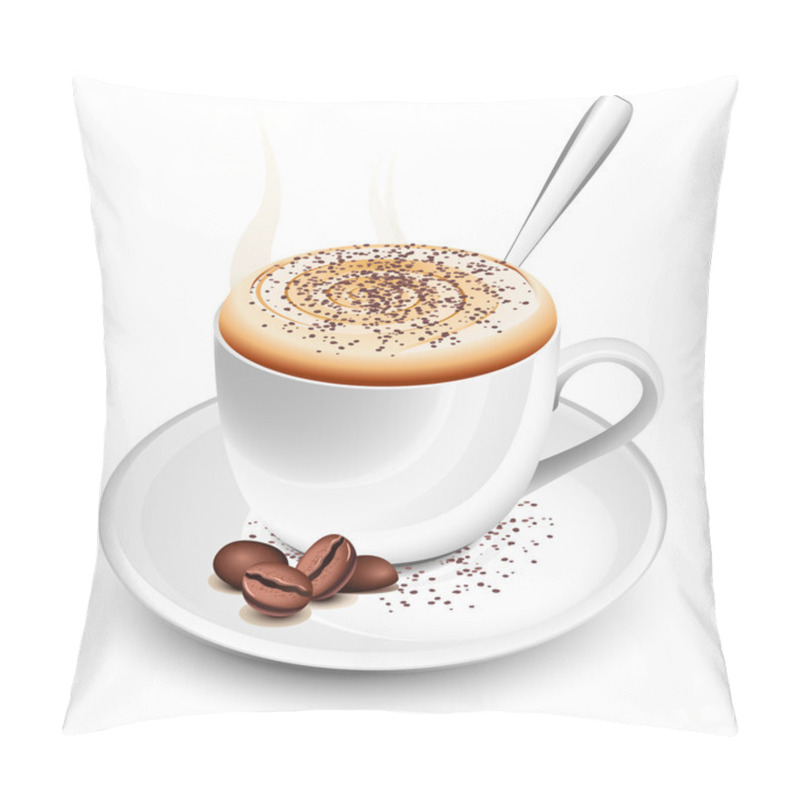 Personality  Cup Of Hot Cappuccino Pillow Covers