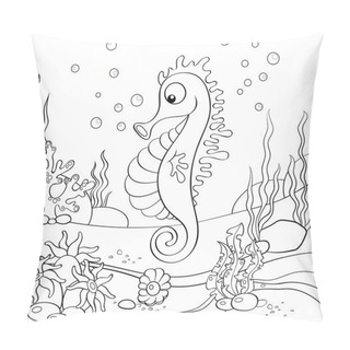 Personality  Seahorse. Underwater World Pillow Covers