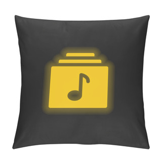 Personality  Album Yellow Glowing Neon Icon Pillow Covers