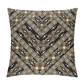 Personality  Baroque Seamless Pattern. Vector Meander Greek Key Pillow Covers