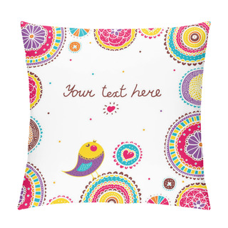 Personality  Floral Background, Spring Theme, Greeting Card. Pillow Covers