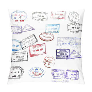 Personality  Visa Stamps Pillow Covers